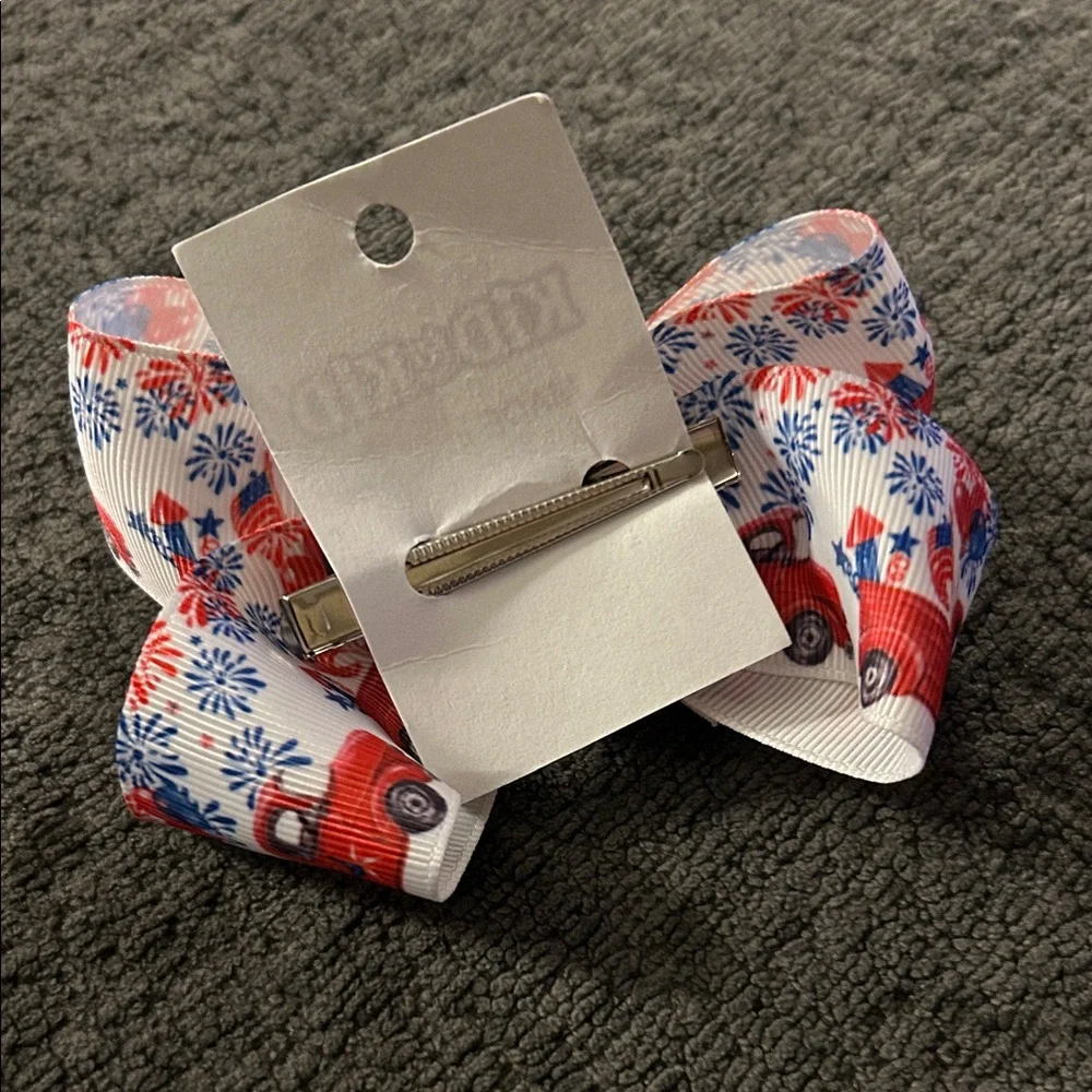 Fourth of July Red and Blue Bow